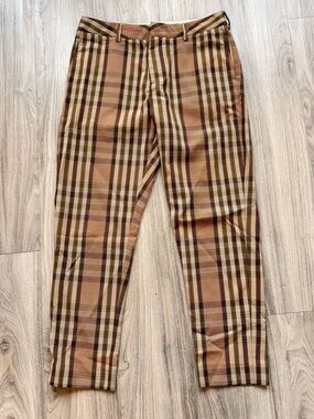 Scotch & Soda Tan and Brown Plaid Chinos